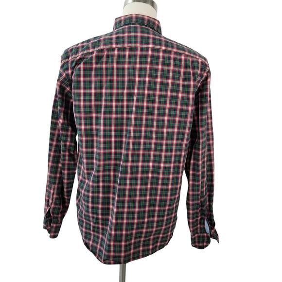 J. Crew Blue Green Red Vintage Button Down Long Sleeve Shirt  Large - Picture 2 of 7